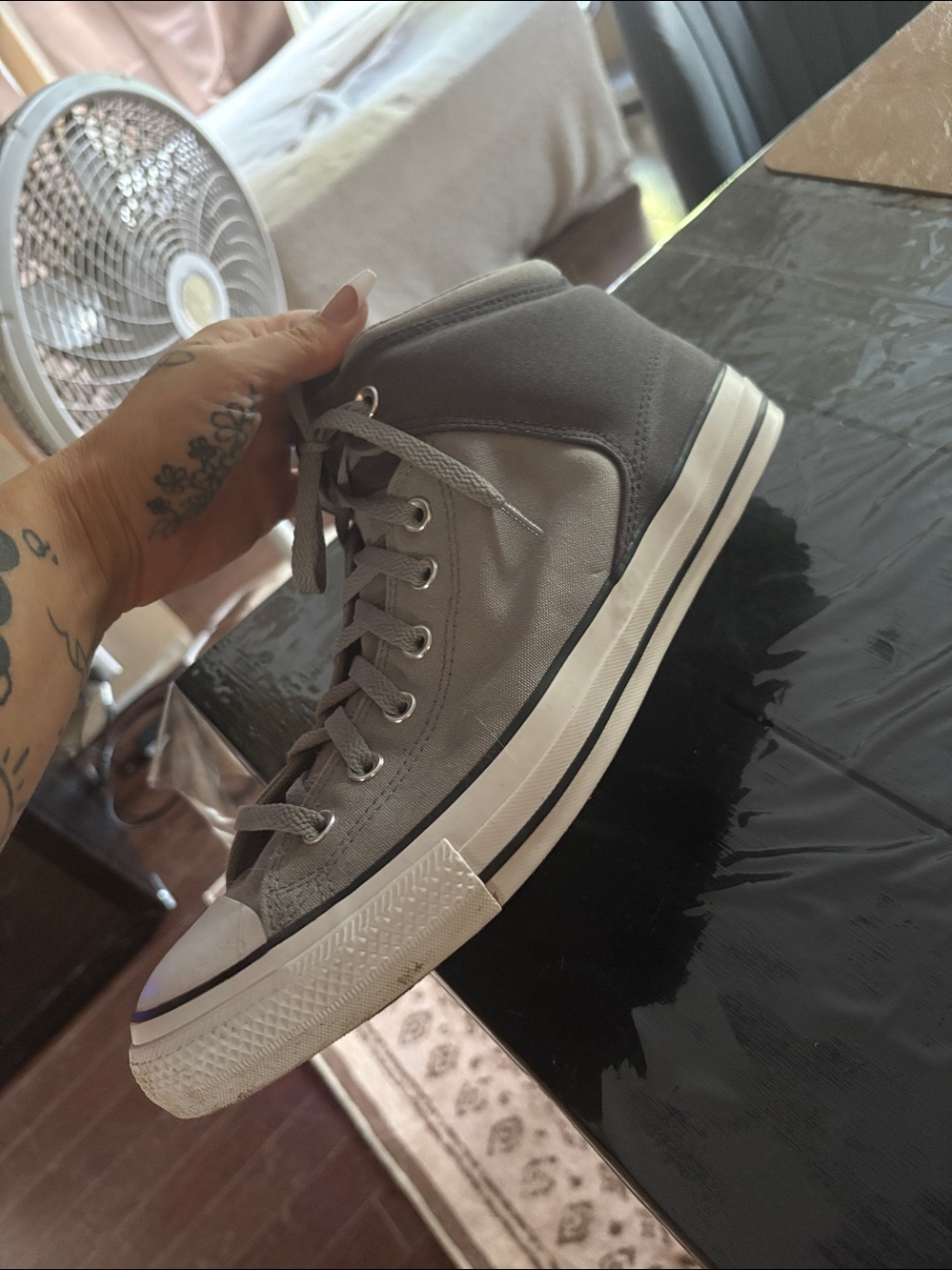 Converse High Top Sneakers in Gray - Picture 5 of 5